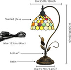 Tiffany Table Lamp Stained Glass Style S Leaves
