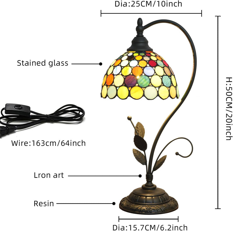 Tiffany Table Lamp Stained Glass Style S Leaves