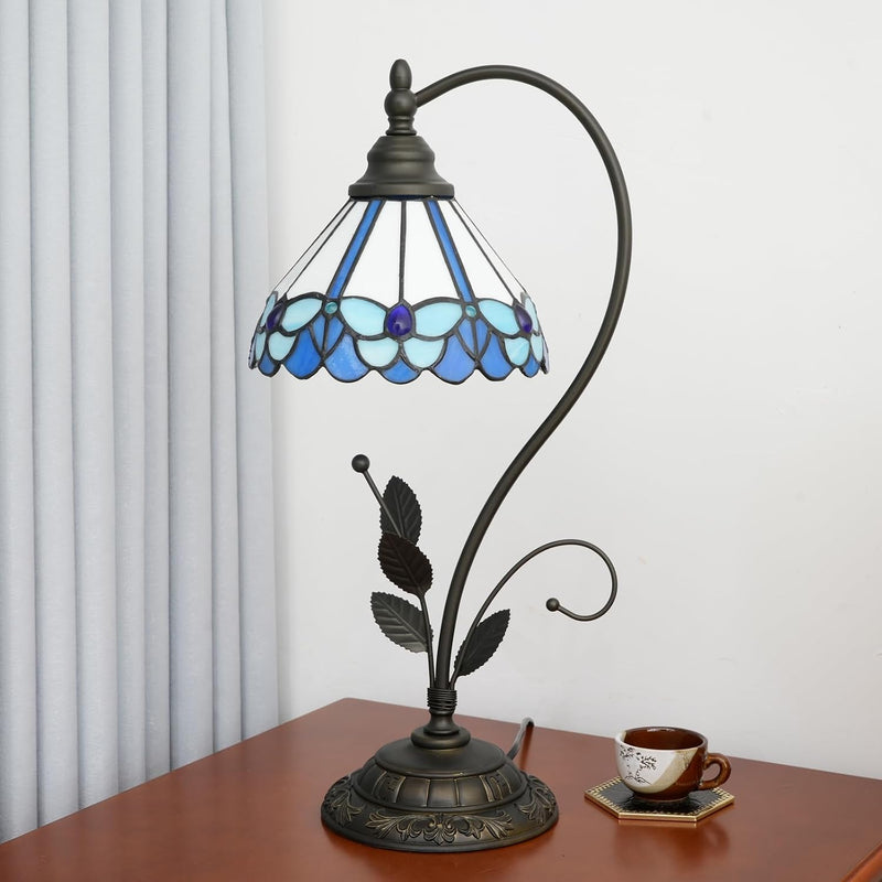 Tiffany Table Lamp Stained Glass Style S Leaves