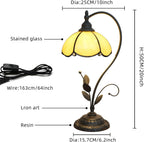 Tiffany Table Lamp Stained Glass Style S Leaves