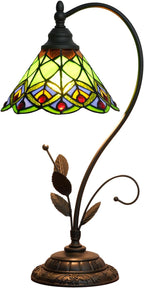 Tiffany Table Lamp Stained Glass Style S Leaves