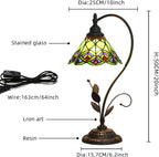 Tiffany Table Lamp Stained Glass Style S Leaves