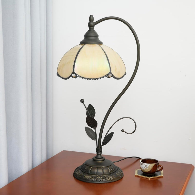 Tiffany Table Lamp Stained Glass Style S Leaves
