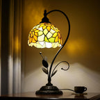 Tiffany Table Lamp Stained Glass Style S Leaves