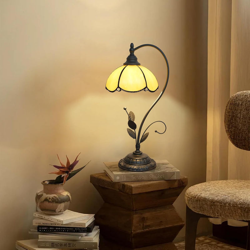 Tiffany Table Lamp Stained Glass Style S Leaves