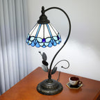 Tiffany Table Lamp Stained Glass Style S Leaves