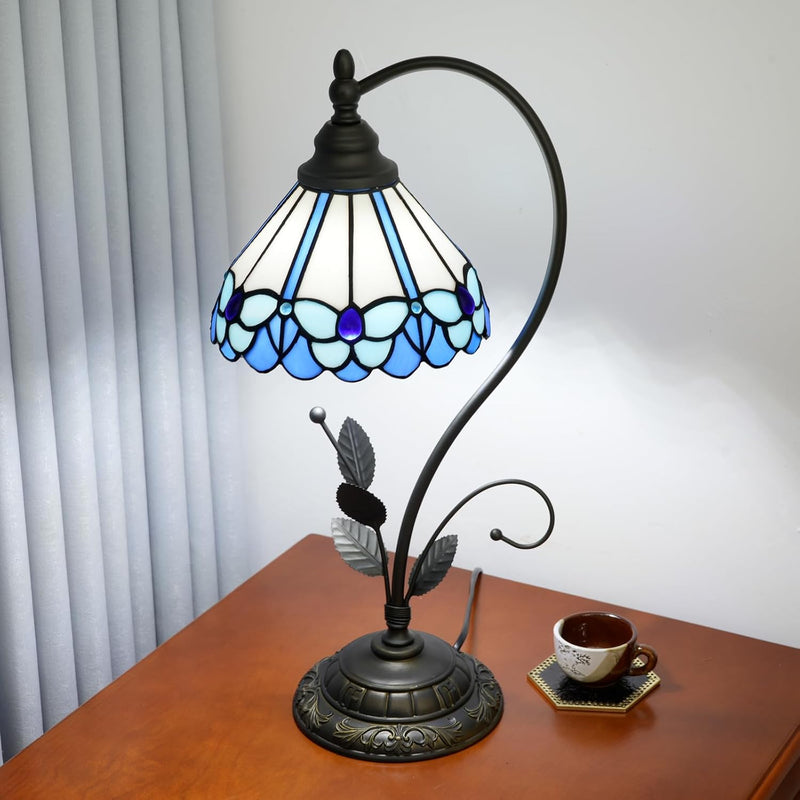 Tiffany Table Lamp Stained Glass Style S Leaves