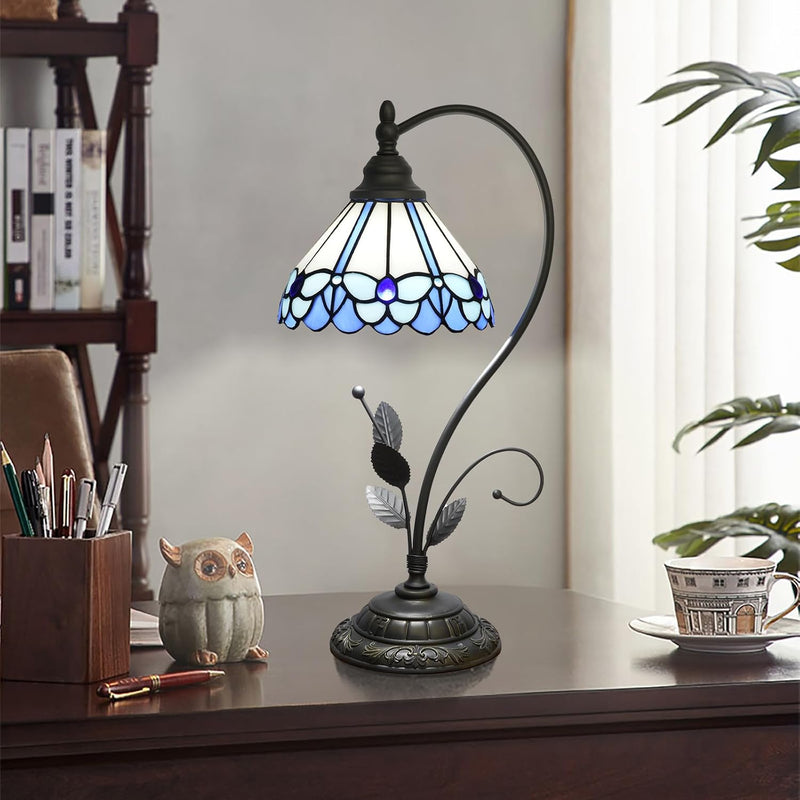 Tiffany Table Lamp Stained Glass Style S Leaves