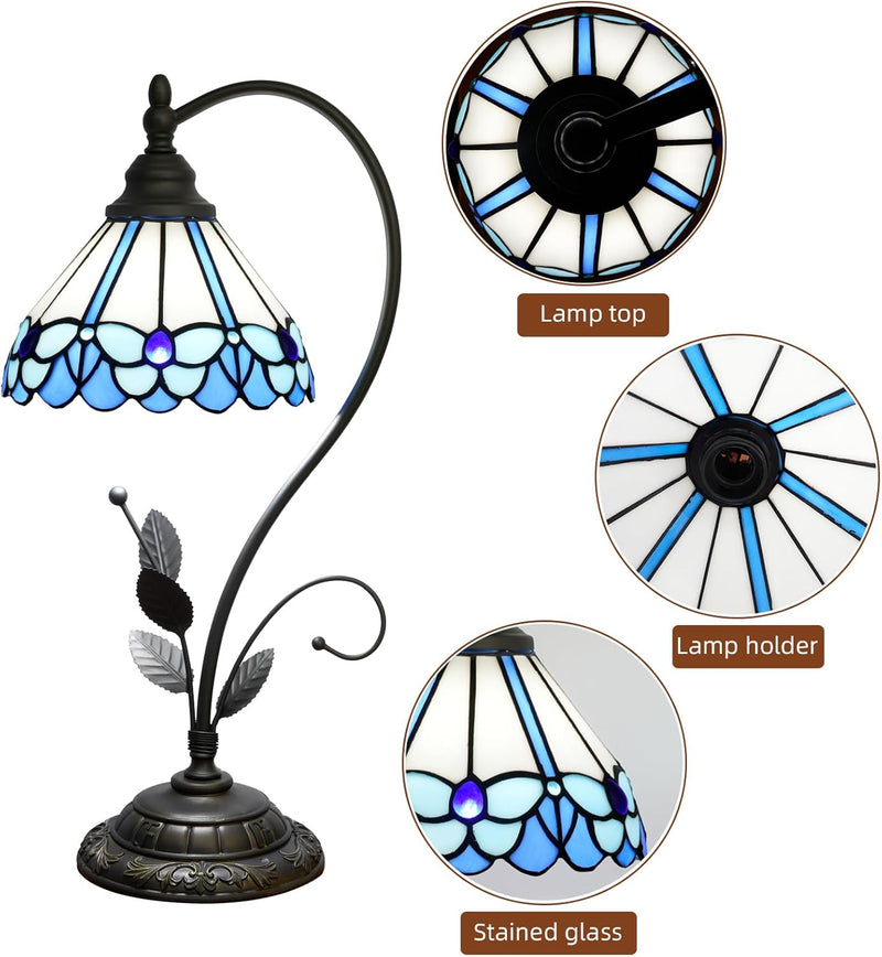 Tiffany Table Lamp Stained Glass Style S Leaves