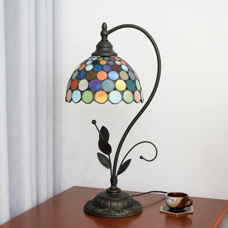 Tiffany Table Lamp Stained Glass Style S Leaves