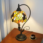 Tiffany Table Lamp Stained Glass Style S Leaves