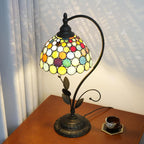 Tiffany Table Lamp Stained Glass Style S Leaves