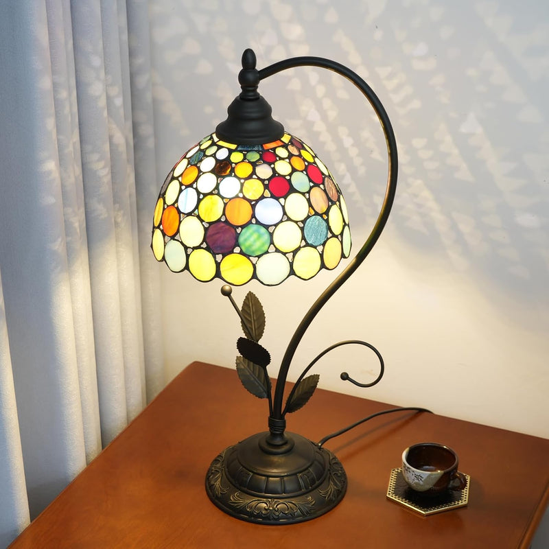 Tiffany Table Lamp Stained Glass Style S Leaves
