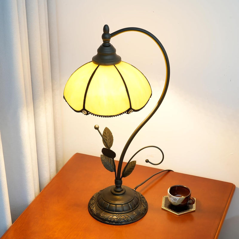 Tiffany Table Lamp Stained Glass Style S Leaves