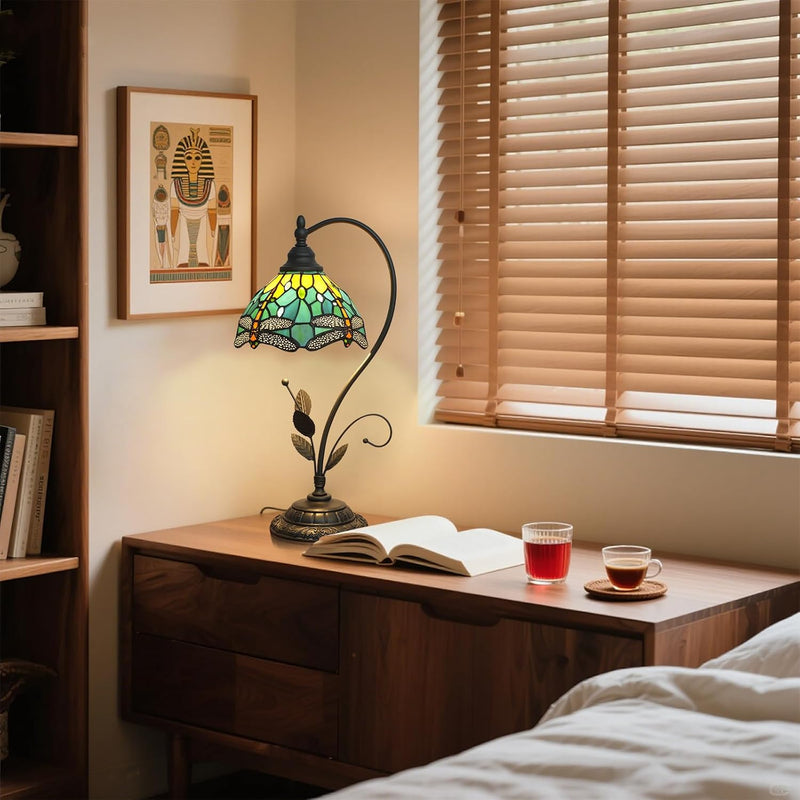 Tiffany Table Lamp Stained Glass Style S Leaves