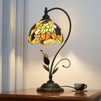 Tiffany Table Lamp Stained Glass Style S Leaves