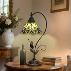 Tiffany Table Lamp Stained Glass Style S Leaves