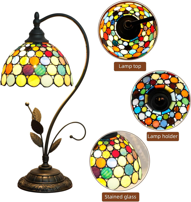 Tiffany Table Lamp Stained Glass Style S Leaves
