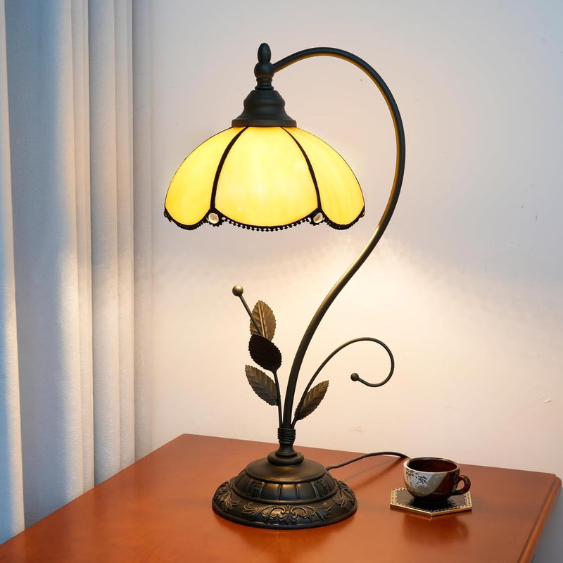 Tiffany Table Lamp Stained Glass Style S Leaves