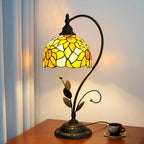 Tiffany Table Lamp Stained Glass Style S Leaves