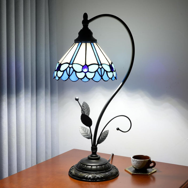 Tiffany Table Lamp Stained Glass Style S Leaves