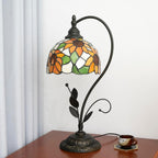 Tiffany Table Lamp Stained Glass Style S Leaves