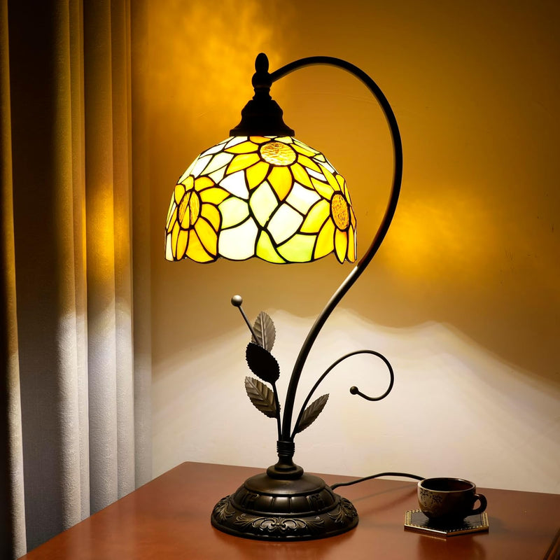 Tiffany Table Lamp Stained Glass Style S Leaves