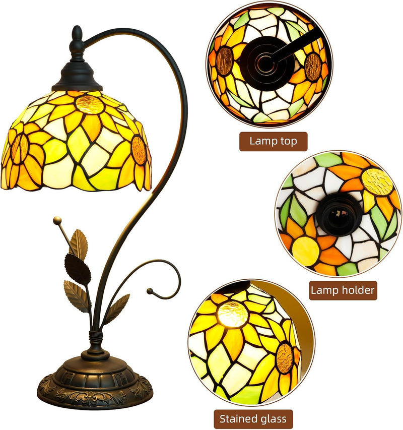 Tiffany Table Lamp Stained Glass Style S Leaves