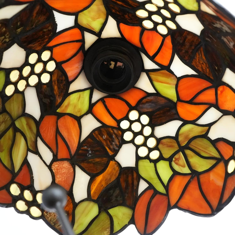 Tiffany Table Lamp Stained Glass Style S Leaves