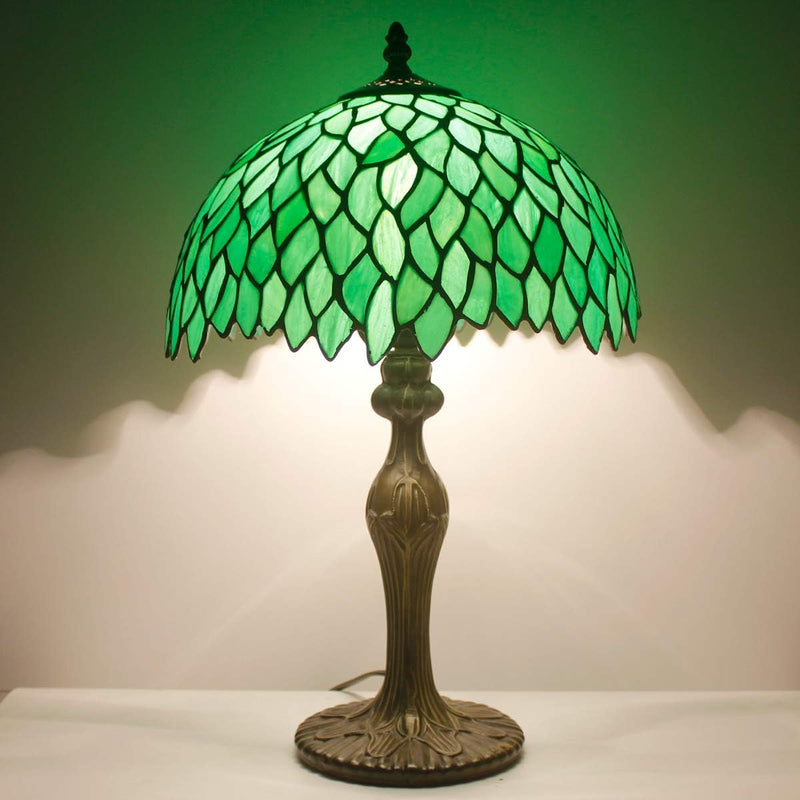 Tiffany Table Lamp Wisteria Style Stained Glass Desk