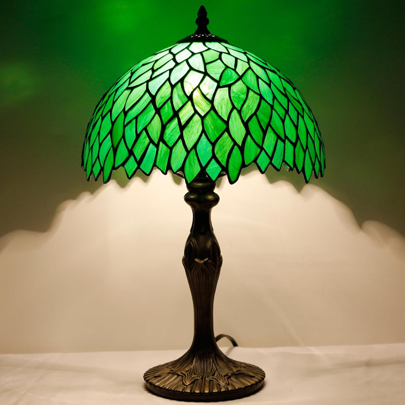Tiffany Table Lamp Wisteria Style Stained Glass Desk