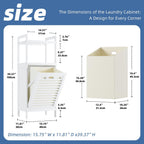 Tilt Out Laundry Hamper Bamboo Basket with Foldable