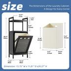 Tilt Out Laundry Hamper Bamboo Basket with Foldable