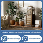 Tilt Out Laundry Hamper Bamboo Basket with Foldable