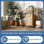 Tilt Out Laundry Hamper Bamboo Basket with Foldable