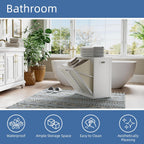 Tilt Out Laundry Hamper Bamboo Cabinet with Pull