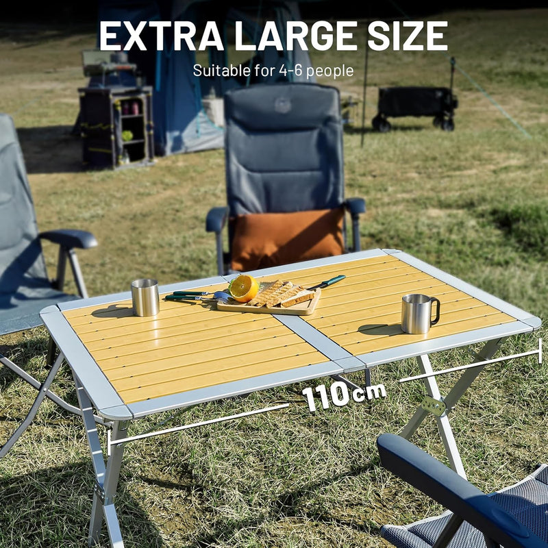 Camping Table That Fold Up Aluminium Roll 110x70CM