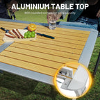 Timber Ridge 110x70CM Folding Camping Table Aluminium Roll