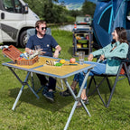 Timber Ridge 110x70CM Folding Camping Table Aluminium Roll