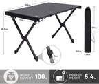 Timber Ridge Folding Camping Table Fold Up Aluminium