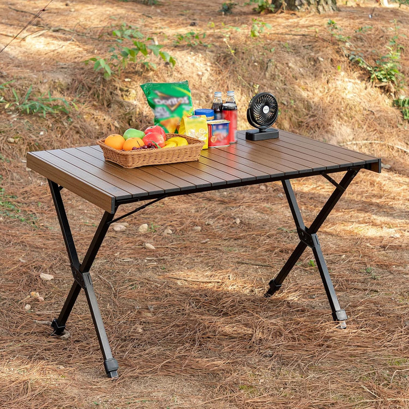 Roll Up Camping Table That Fold Height Adjustable