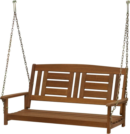 Tioman Porch Swing Outdoor Hanging Wooden with Chain