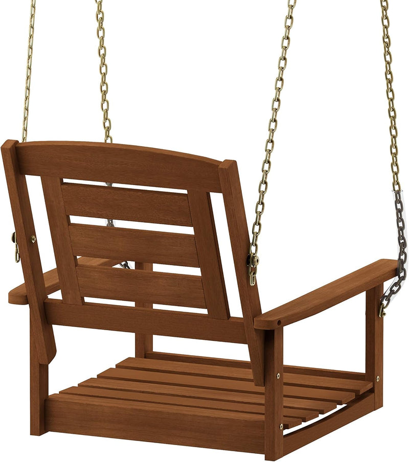 Tioman Porch Swing Outdoor Hanging Wooden with Chain