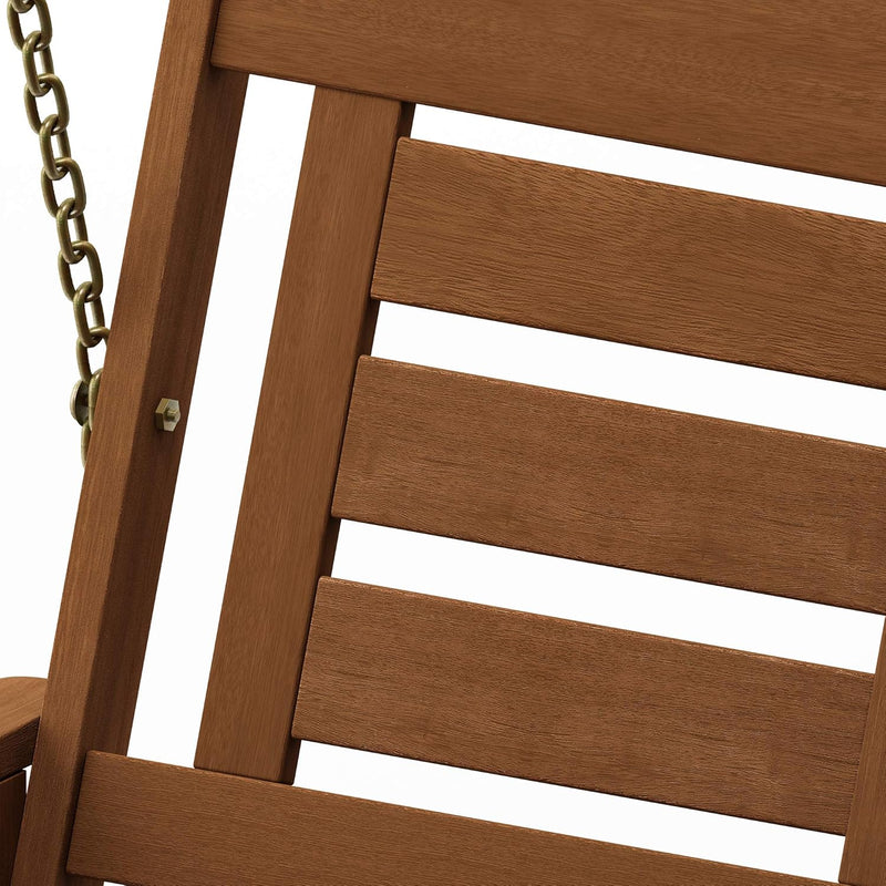Tioman Porch Swing Outdoor Hanging Wooden with Chain