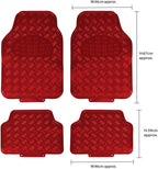 Titan Car Mat Set Metallic Design with Rubber