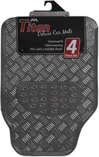 Titan Car Mat Set Metallic Design with Rubber