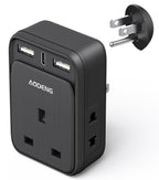 To European Plug Adaptor with 3 USB Ports
