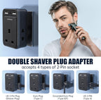 To European Plug Adaptor with 3 USB Ports