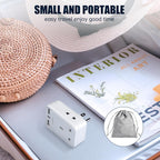 To European Plug Adaptor with 3 USB Ports