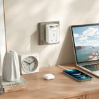 To European Plug Adaptor with 3 USB Ports